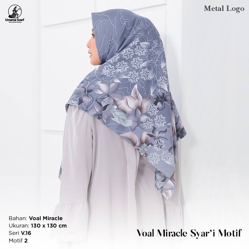 [PART 1] V.16 SEGIEMPAT MIRACLE SYARI MOTIF PRINT METAL LOGO UMAMA SCRAF