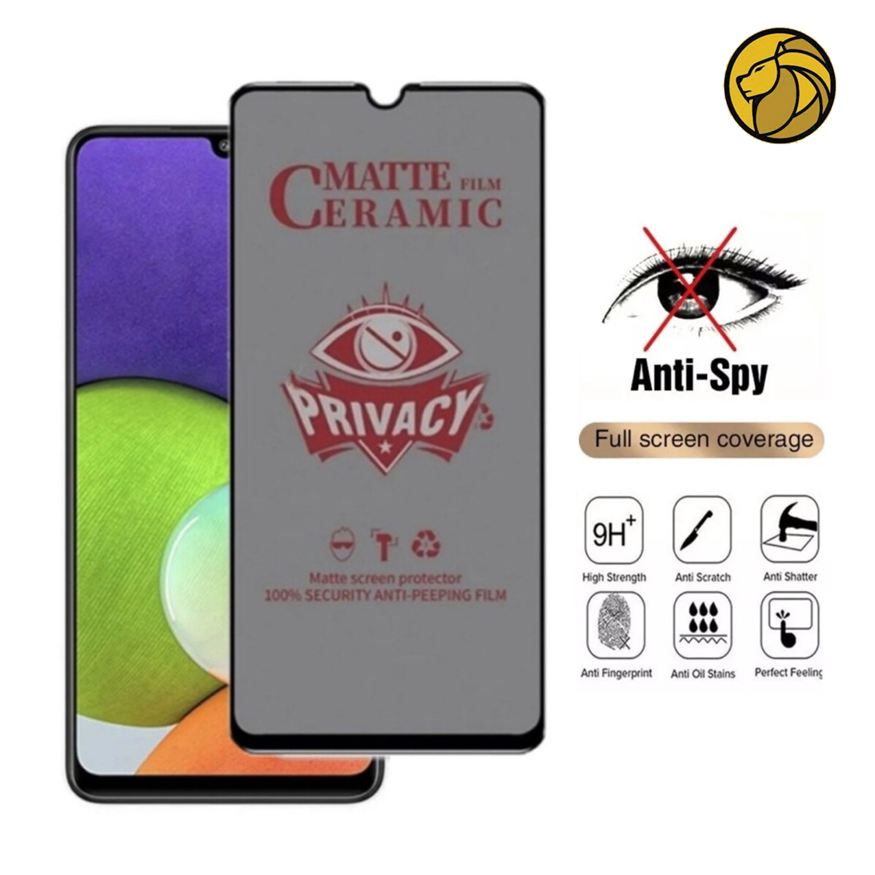 Privacy Anti Gores Spy Ceramic Full Samsung A12 A03 A04 Core A04E A20 A30 A03S J2 Prime - 4A 4X