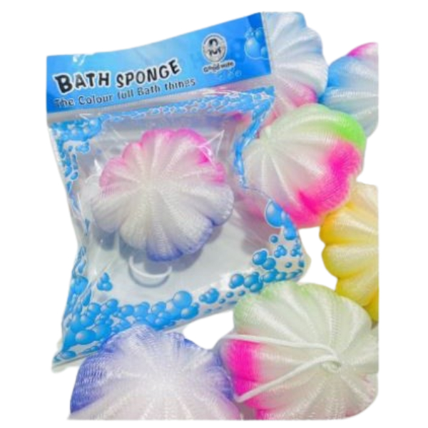 Spon Mandi Blewah tebal warna warni / spons puff Labu bawang Manggis / Bath Showerr Sponge scrub1 Pcs Murah