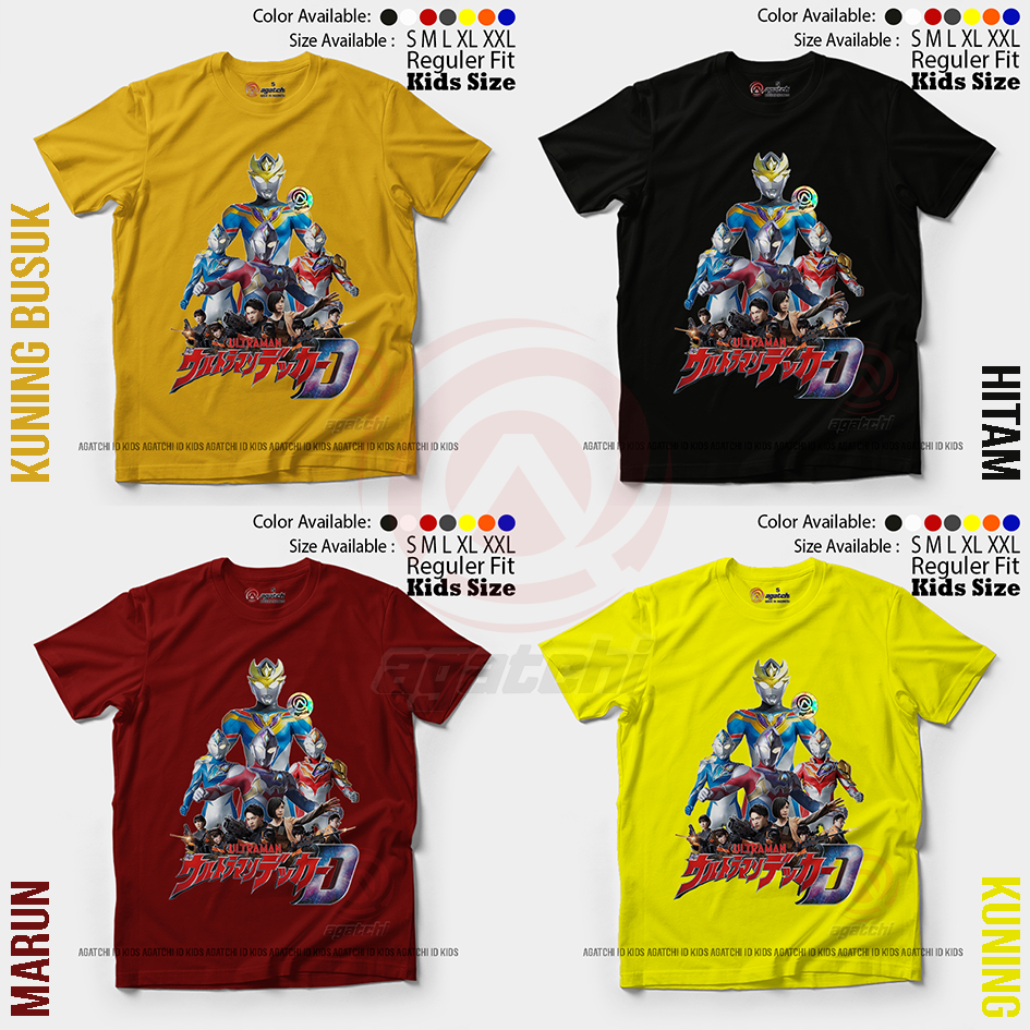 Baju Kaos Atasan / T-shirt Anak Laki - Laki Agatchi Pahlawan Ultraman Decker