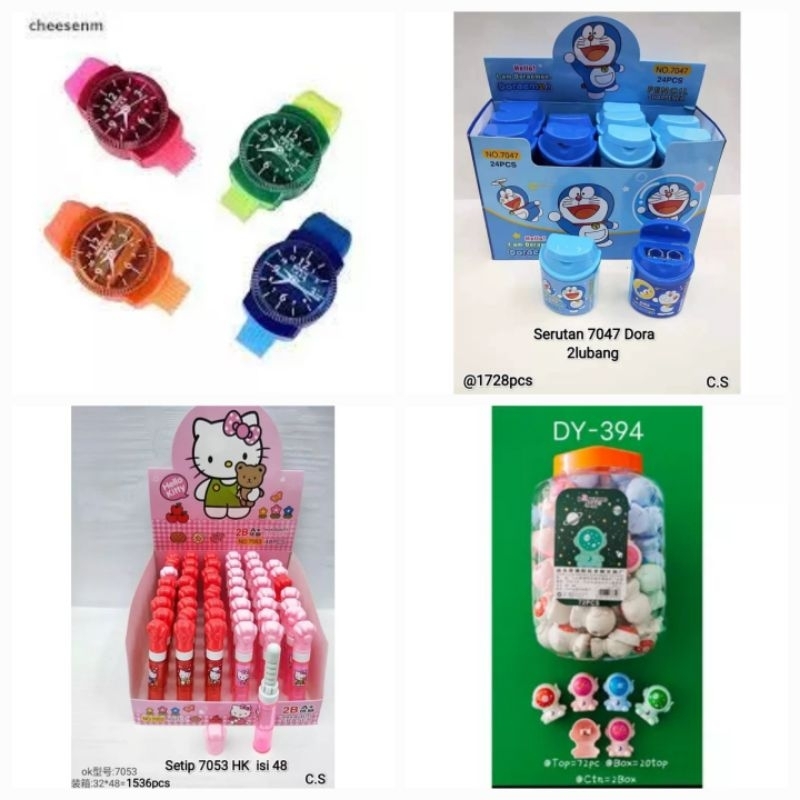 

Serutan Rautan 3 in 1 Sikat Penghapus Jam Tangan RC-8103/ astronot/ Gajah 319A/ 2 Lubang doraemon Hello Kitty/ FRENCH FRIES 268/sport ball 675