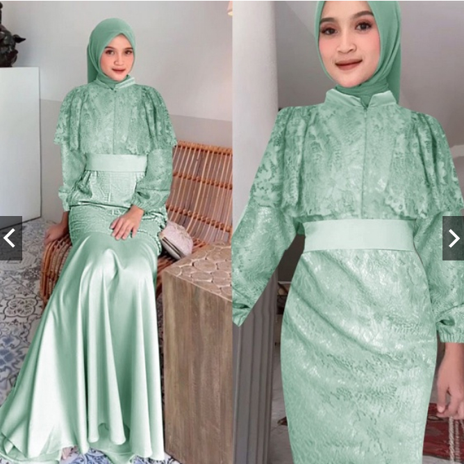 REAL PIC - CELLINE SELINA MAXI DRESS BRUKAT DUYUNG PREMIUM / PAKAIAN WANITA / BAJU PESTA MEWAH / DRESS KONDANGAN / PREMIUM