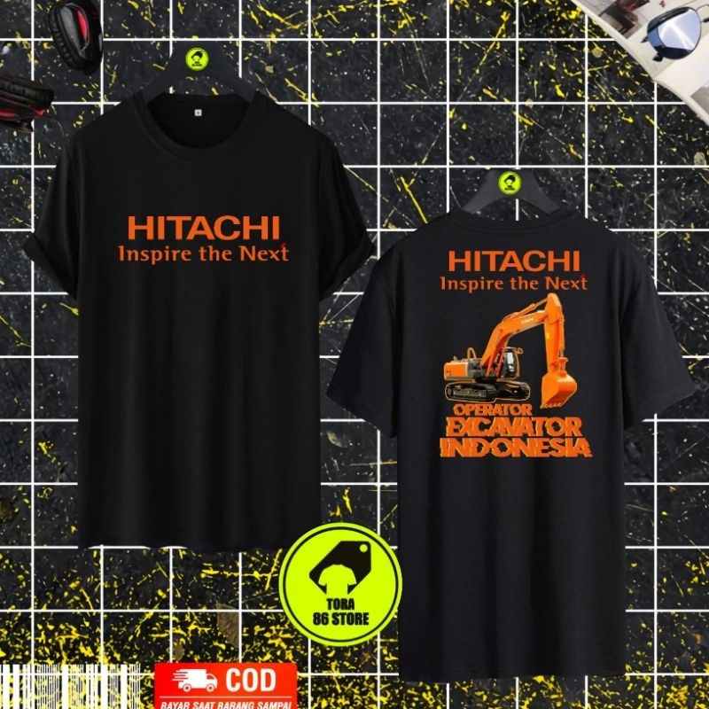 kaos alat berat hitachi operator excavator indonesia