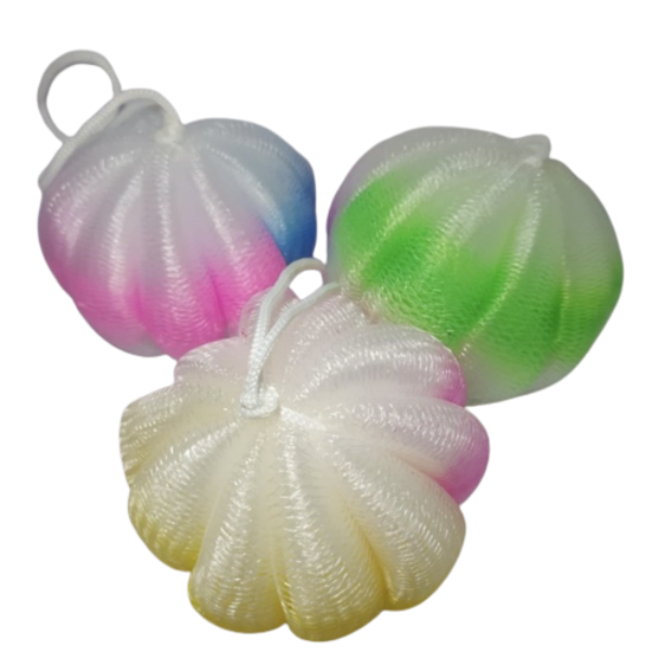 Spon Mandi Blewah tebal bulat / spons puff Labu bawang Manggis / Bath Showerr Sponge scrub1 Pcs Murah