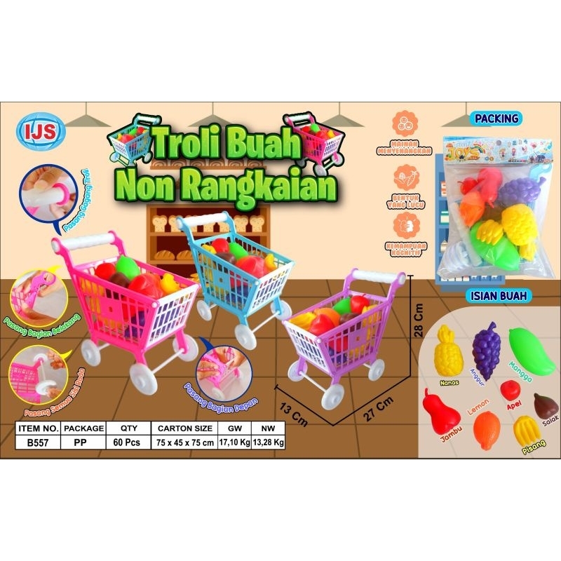 TROLI BUAH MAINAN ANAK TROLI