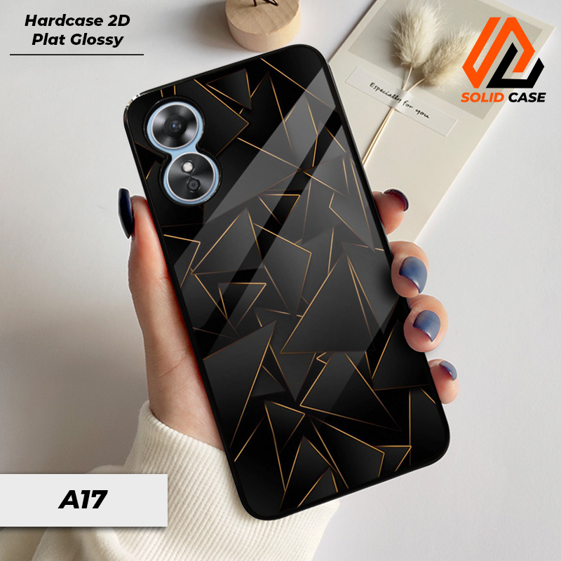 Case Oppo A17 Casing Oppo A17 Solid Case [ Glitter ] Case Oppo Terbaru 2023 Hardcase Plat 2D Kaca Gl