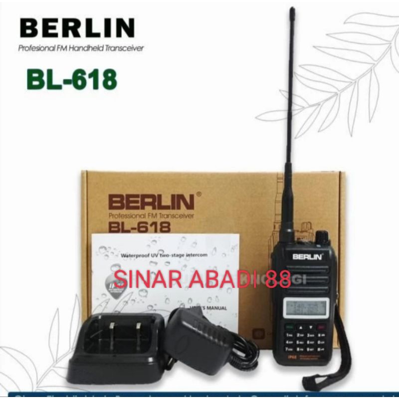 PROMO HT HANDY TALKIE BERLIN BL-618 WATERPROOF DUAL BAND IP 68 ORIGINAL BERLIN