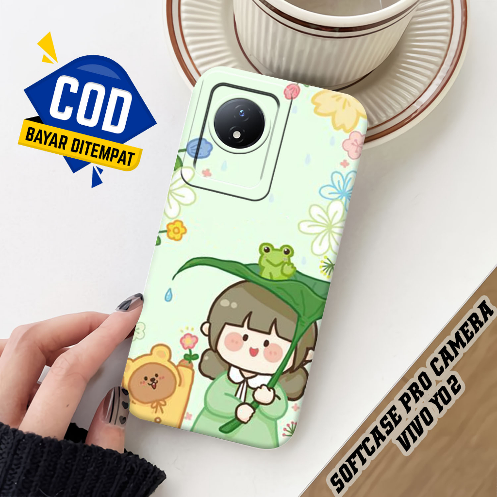 Case Vivo Y02 Softcase Vivo Y02 pelindung Belakang Vivo Y02 Casing Vivo Y02  Pelindung Handphone Vivo Y02  kesing Vivo Y02  Kondom Handphone Vivo Y02 Aksesories Handphone Vivo Y02  [R64]