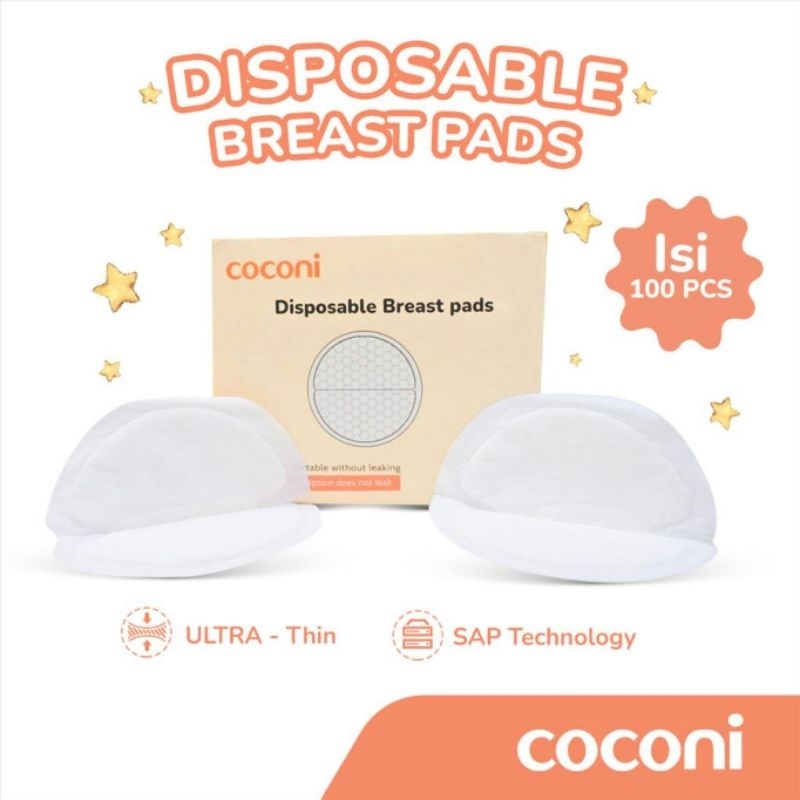 Coconi Disposable Ultra Thin Breast pad / Busa Penyerap ASI 100pcs