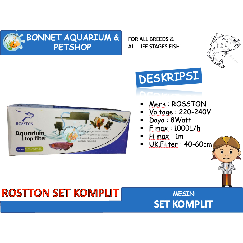 FILTER SET KOMPLIT ROSSTON RB1200