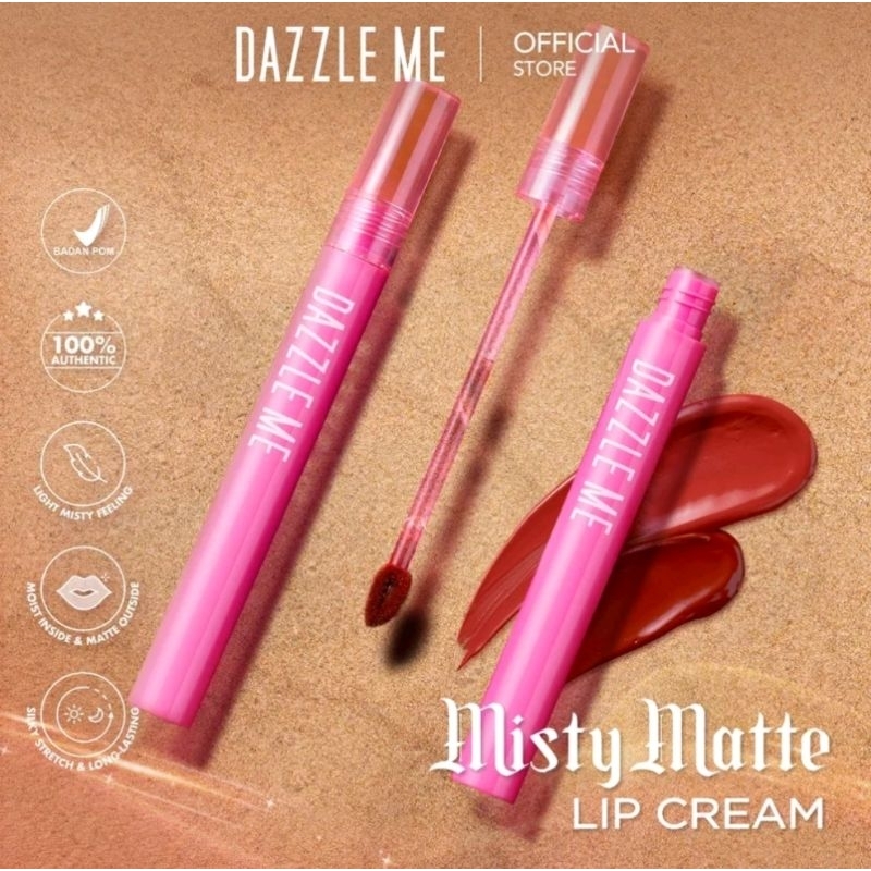 DAZZLE ME Misty Matte Lip Cream / Silky Kiss Lip Matte non Sticky 12 jam tahan air