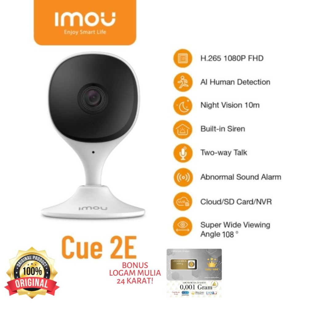 Kamera Imou Cue 2E 1080P Full HD 2.8mm Two-way talk