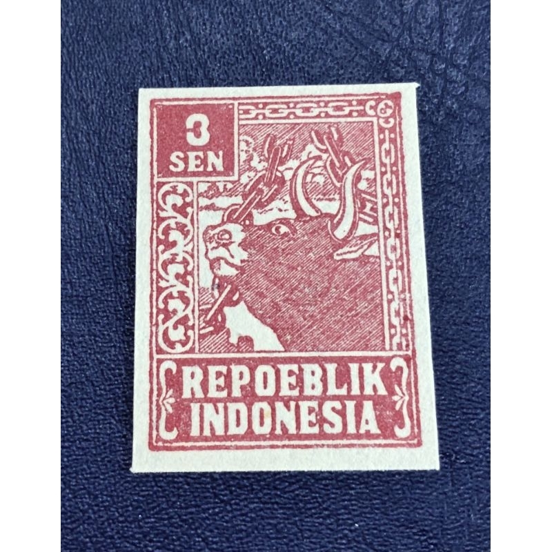 

prangko lawas Seri REVOLUSI Tanpa Perporasi Kepala Banteng Tahun 1947