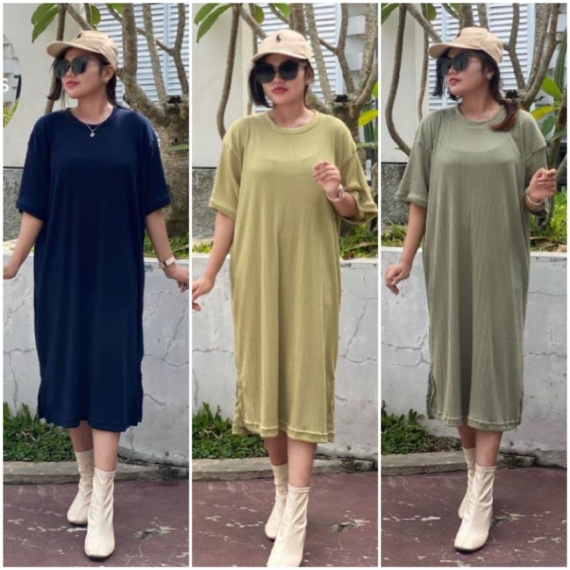 BISA COD GALERIAZKIYA ARSY DRESS/ DRESS KNIT/ DRESS PENDEK KNIT RIBBON/ MINI DRESS OVERSIZE/ DRESS K
