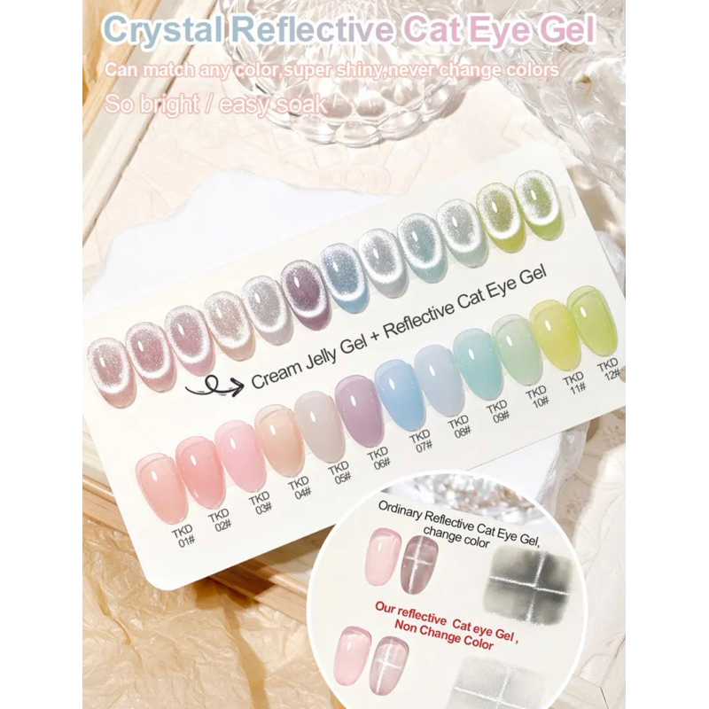 [FLASHES] AS TKD Cream Jelly Gel NAILS POLISH GEL KUTEK GEL 15ml Soak Off UV Gel