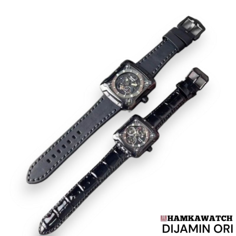 jam tangan couple alexander cristie ac3030 original full black