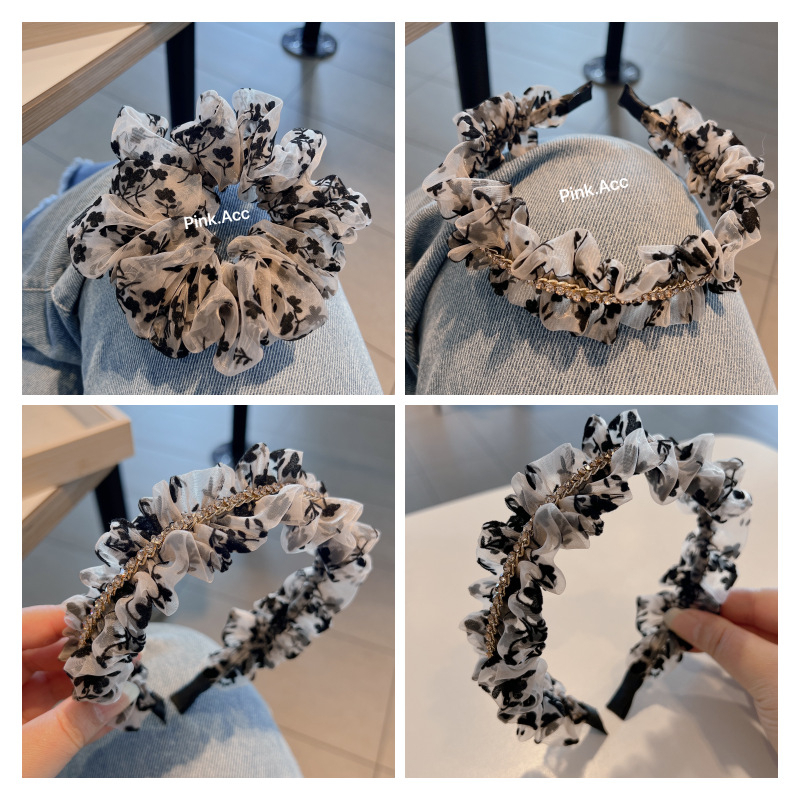 Caliloops Bando Bandana Kerut Scrunchies Korea Polkadot Blink Pill