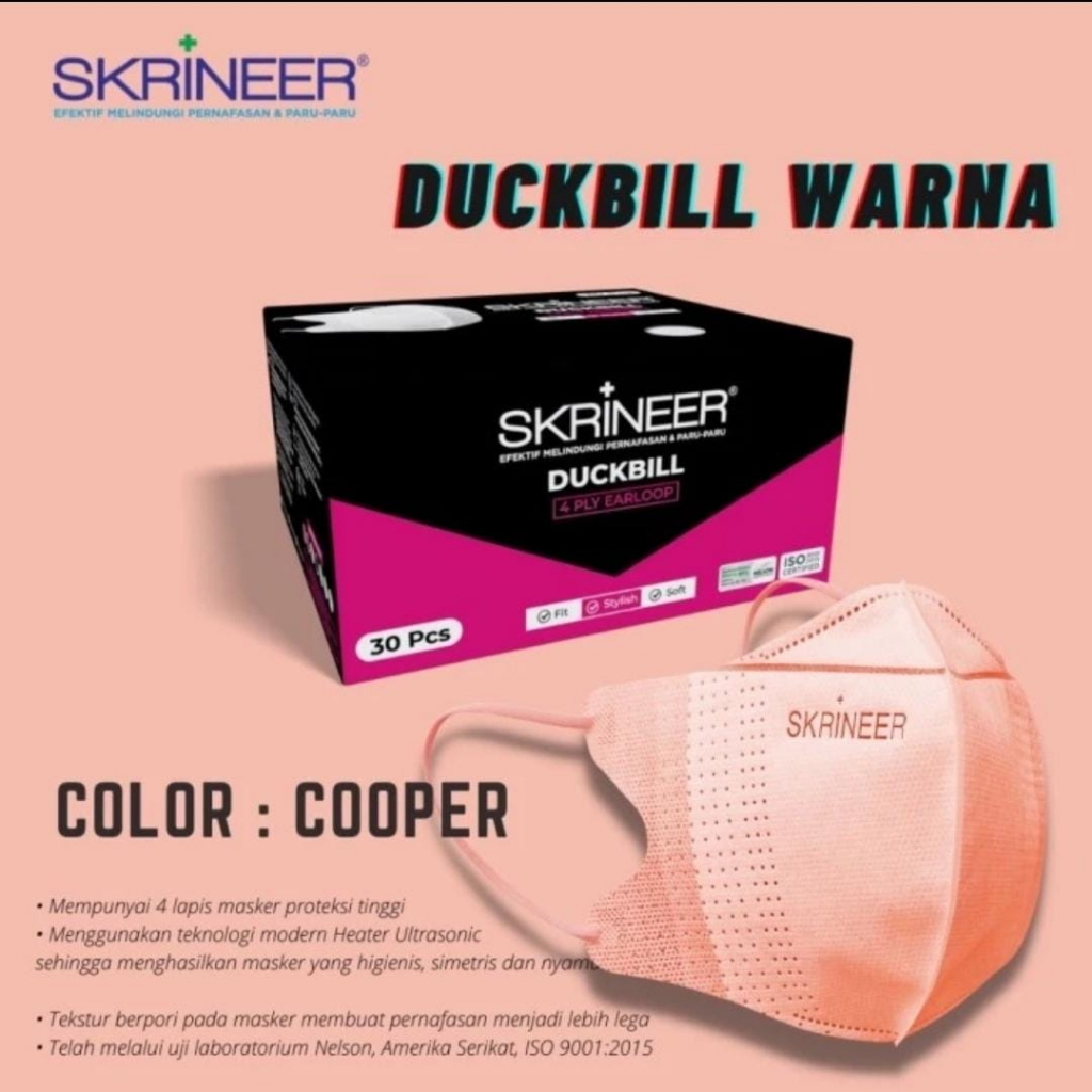 Masker Skrineer Premium Duckbill 4ply