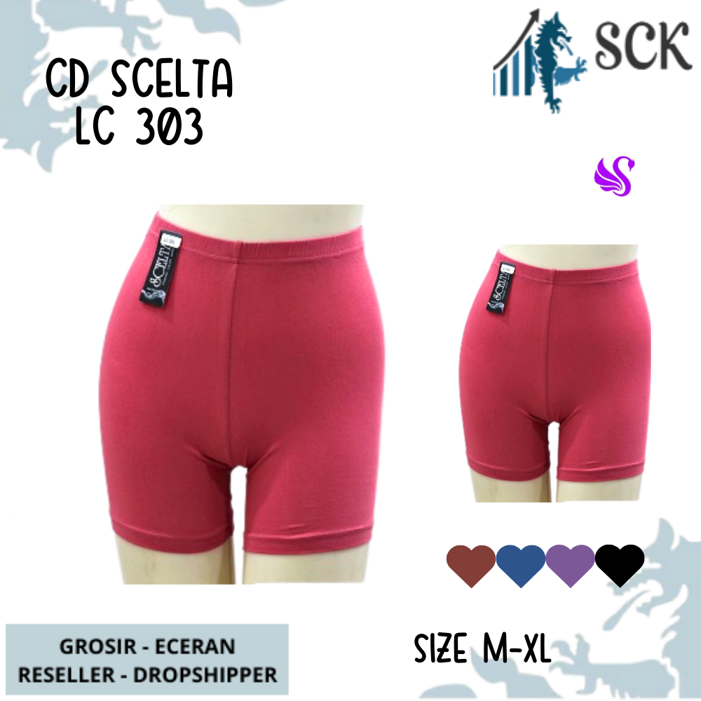 Celana Scelta Hamil Street 303 Halus Premium | Celana Strit Scelta LD 303 | Short Grape 303 Wanita