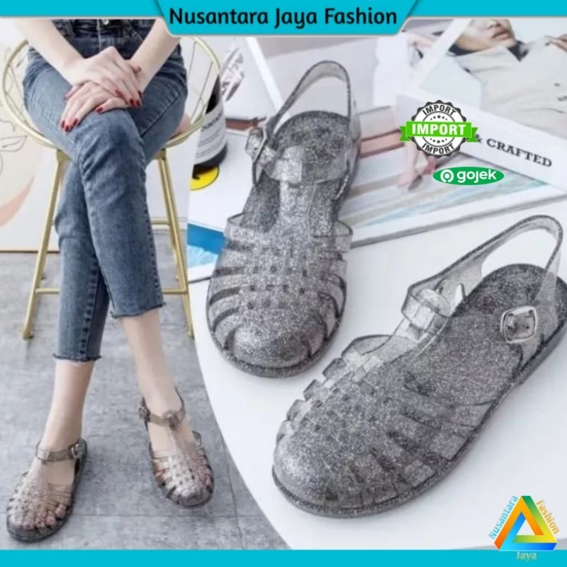 Sandal Wanita Gliter SNOWLY Kekinian Terbaru Balance 003