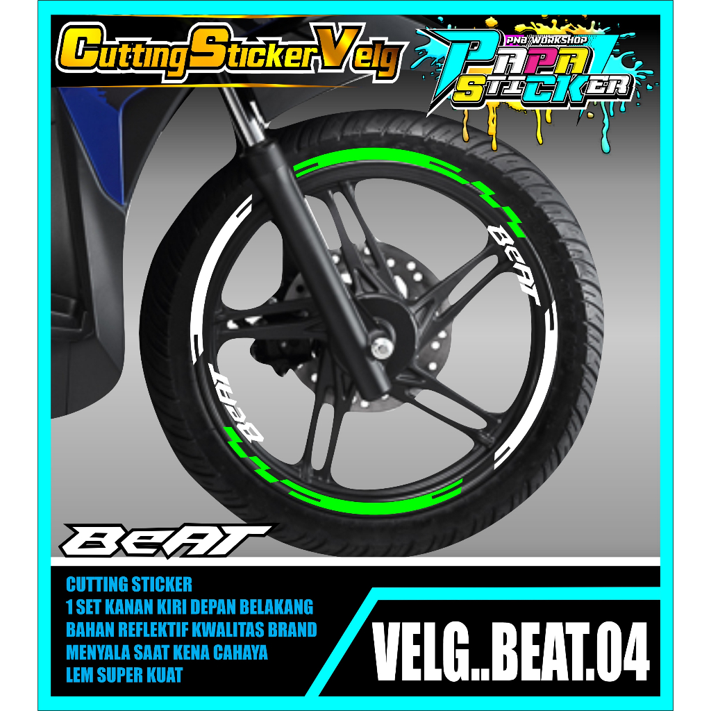 STIKER  VELG BEAT CUTTING STICKER VELG BEAT CUTTING VARIASI 04
