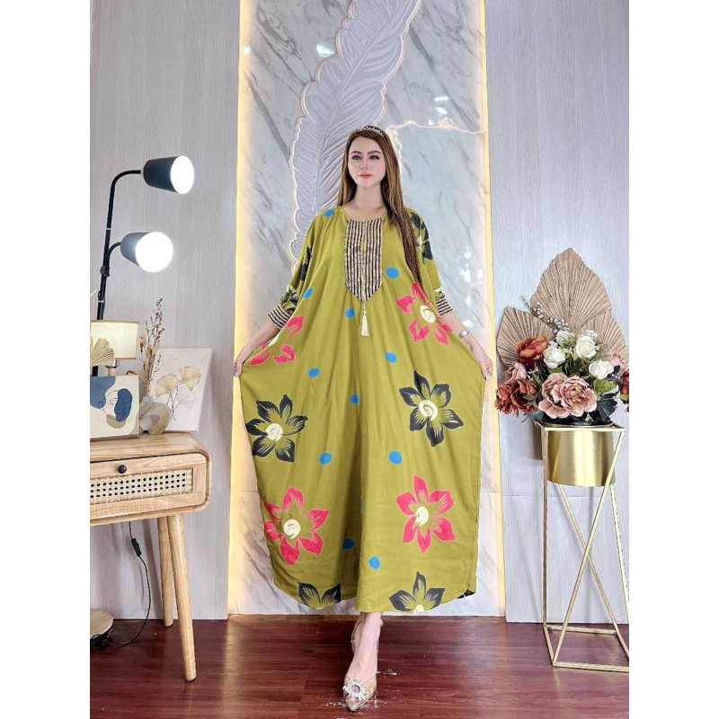 Kaftan Flower Renda Ori Super Murah