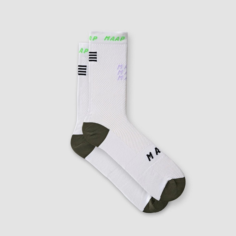 MAAP Eclipse Sock - White - Kaos Kaki Sepeda