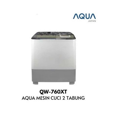 AQUA MESIN CUCI WASHING MACHINE ALAT CUCI PENGERING BAJU 2 TABUNG HIJAB MODE QW-760XT 760XT / 860XT 
