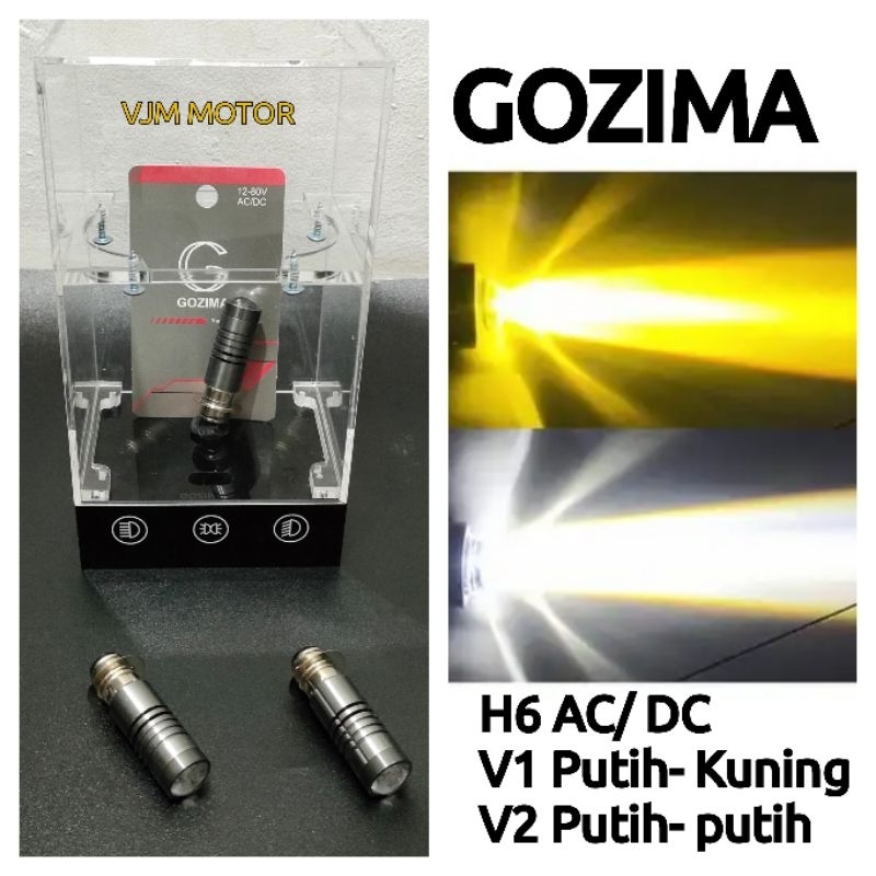 Lampu depan LED H6 Putih kuning 2 warna Terang  AC/ DC Untuk matic dan motor bebek