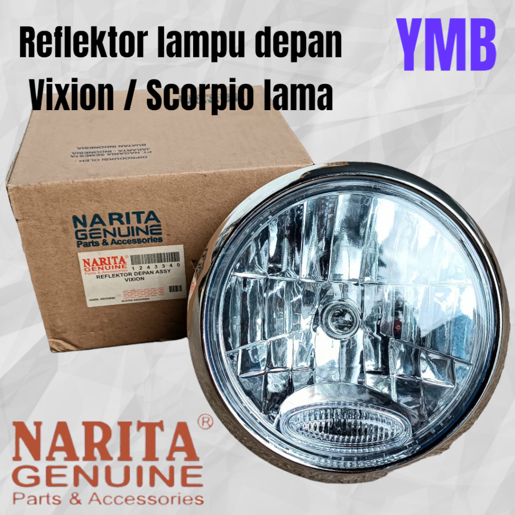 Reflektor Owen Headlamp Head Lamp Lampu Depan Bulat LED Hitam Vixion