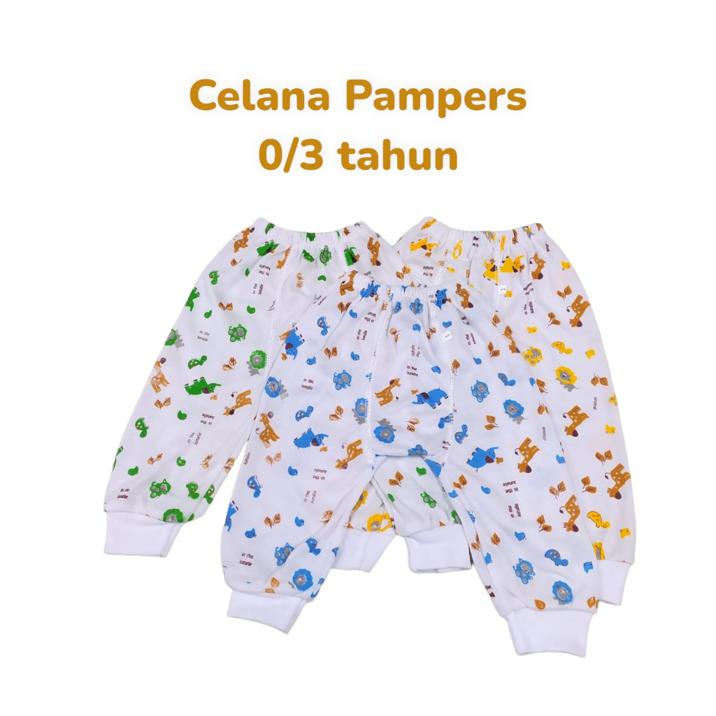 |3PCS| Celana Panjang Pampers | Celana Anak size S M L XL