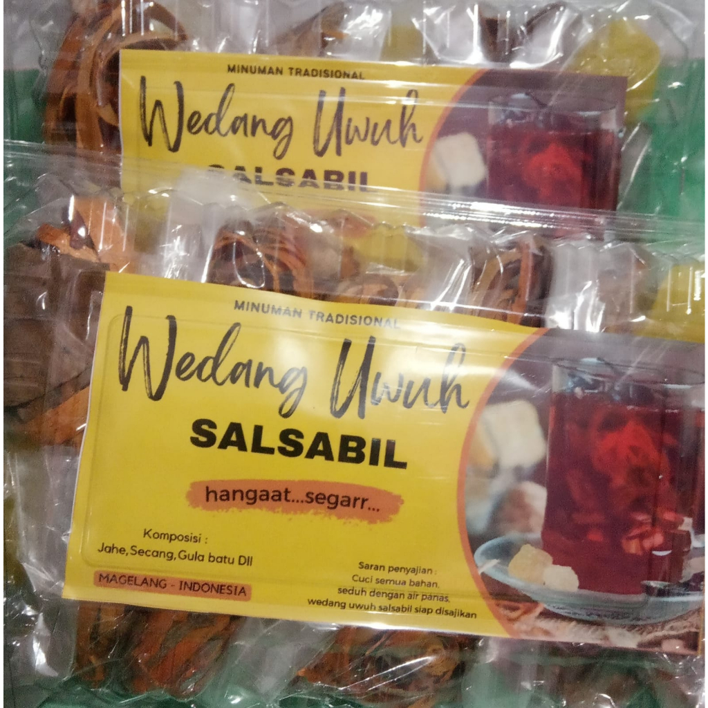 

10 pcs Wedang Uwuh Komplit SALSABIL Premium plus Rempah Jahe Merah Gula Batu