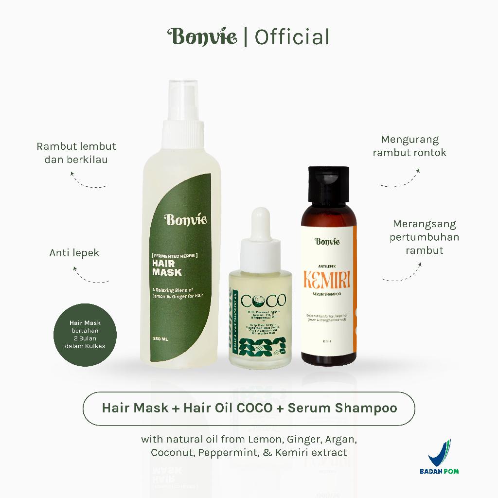 Bonvie Rambut GR (Gak Rontok) Package
