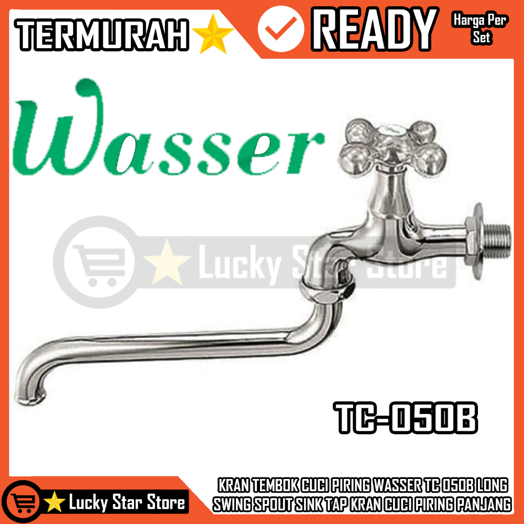 KRAN KERAN AIR AER TEMBOK CUCI PIRING WASSER TC 050B LONG SWING SPOUT SINK TAP PERLENGKAPAN RUMAH TA