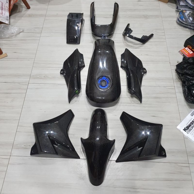 Body Komplit Full Set Ninja SS R Part Original Carbon Kevlar