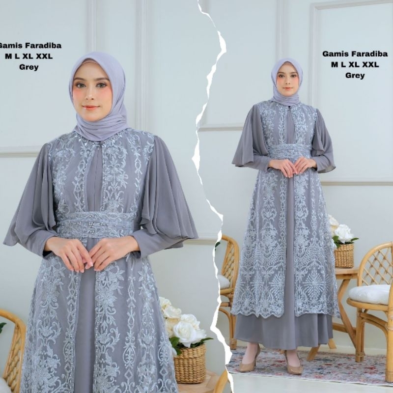 Gamis Faradiba Payet Rampel Original Butik