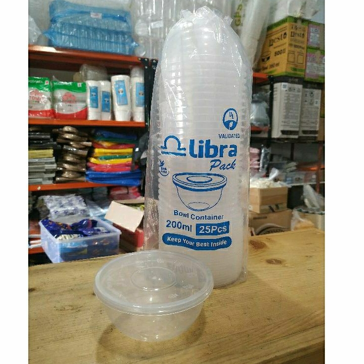 Round Bowl Container / Thinwall  Bulat 200ml merk Libra