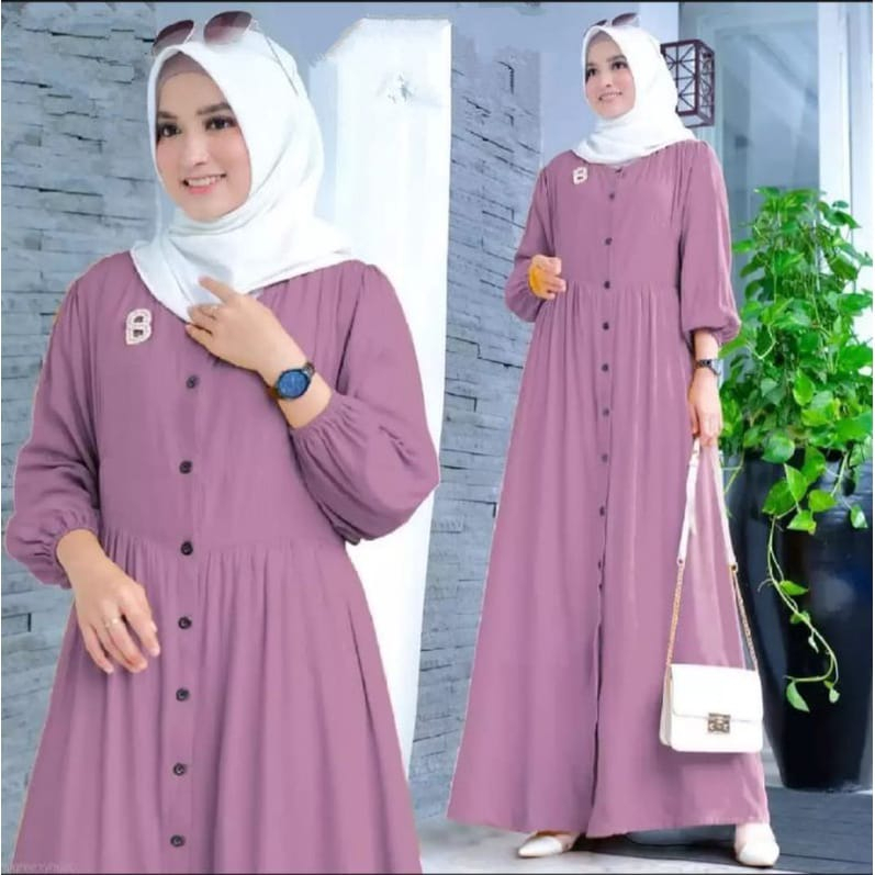New Arrival Baju Gamis Hitam Polos Simpel | Size S M L XL XXL | Dress Polos Gamis Jumbo BIg Size