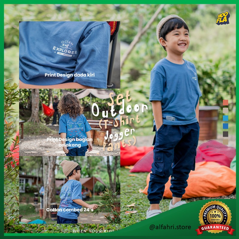 Baju setelan anak laki laki / set kaos anak laki laki 3 - 12 tahun