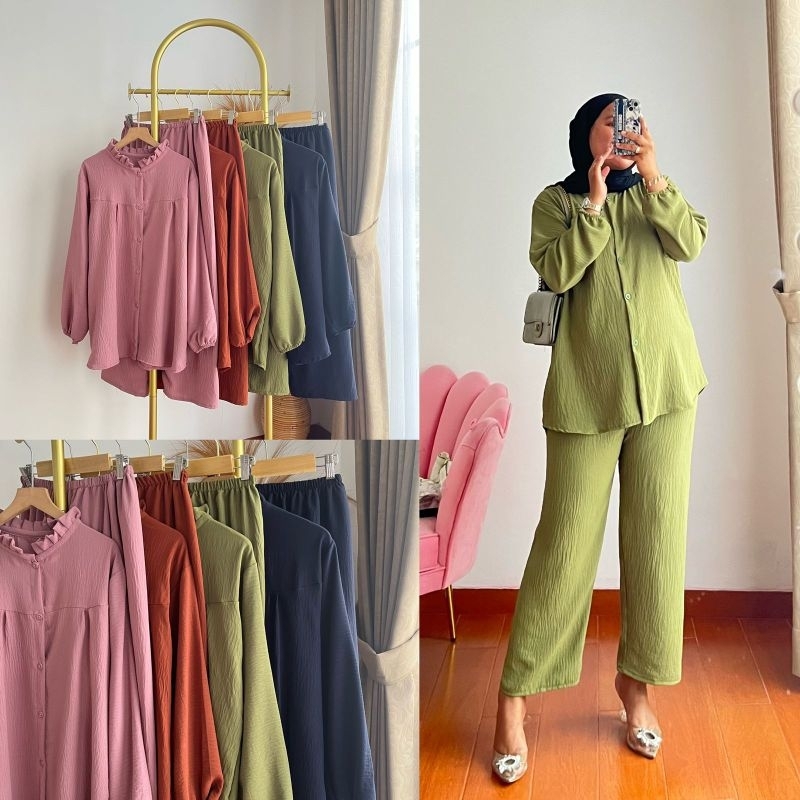 baju one set wanita polos