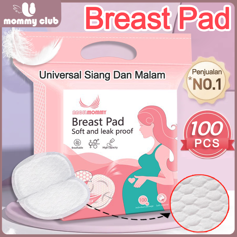 Breast pad 30/50/100pcs Disposable ringan dan bernapas Menyusui Anti Bocor Nursing Penyerap Breastpads ANGEL MOMMY