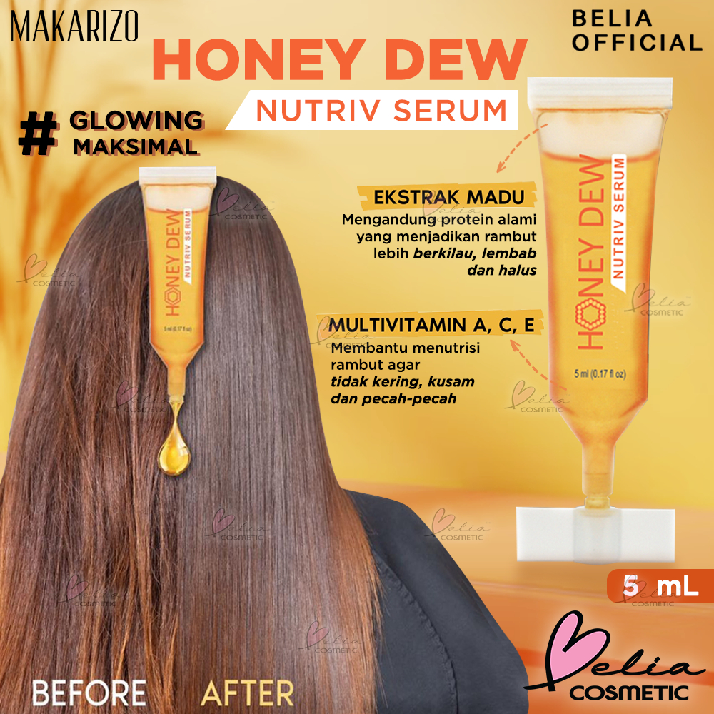 ❤ BELIA ❤ MAKARIZO Professional Honey Dew Nutriv Serum 5 ml - Vitamin Rambut ( Satuan ) | Serum Rambut | Nutriv Serum