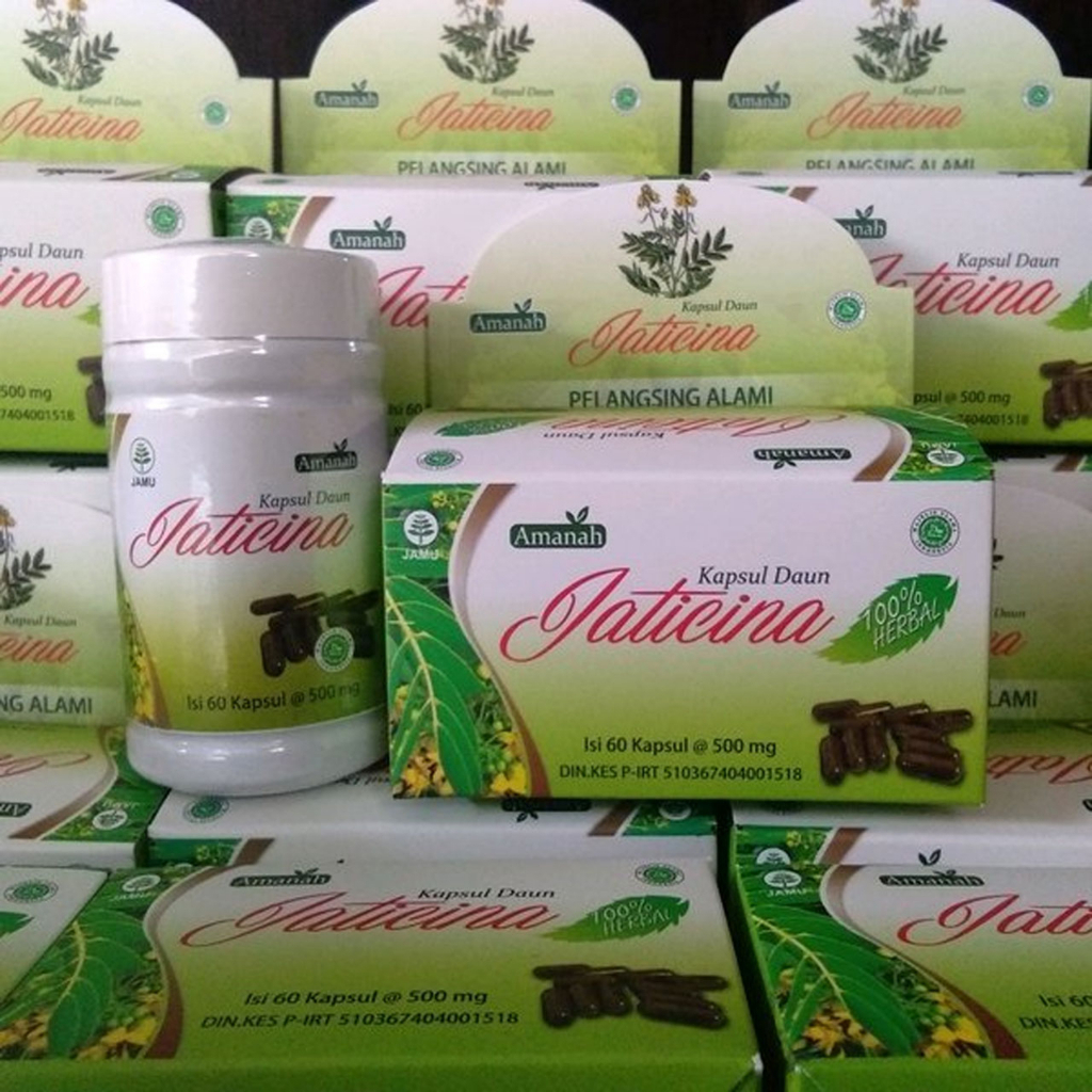 Beauty Jaya - Kapsul Teh Daun Jati Cina Obat Pelangsing Badan bisa melancarkan BAB Isi 60 Kapsul