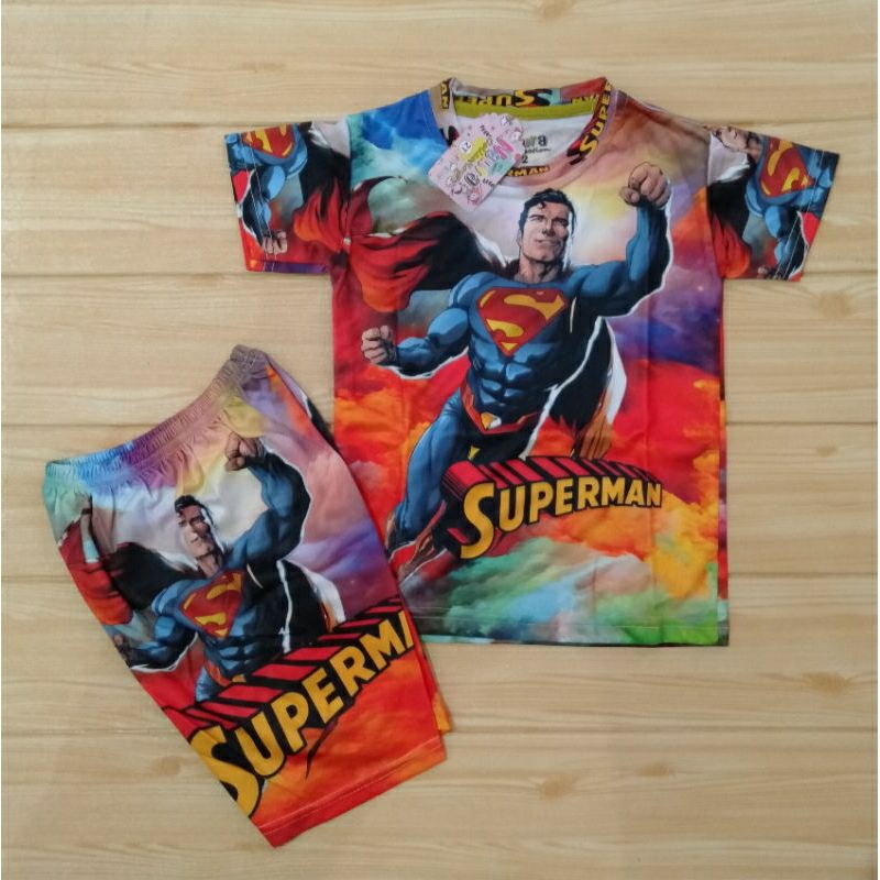 (COD) STELAN KAOS SUPER HERO ANAK USIA 2-5 TAHUN