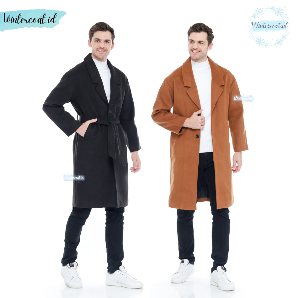 Long wool coat premium winter calvin men mantel pria import hangat high quality jacket jaket musim dingin man panjang wol big size jumbo oversize oversized