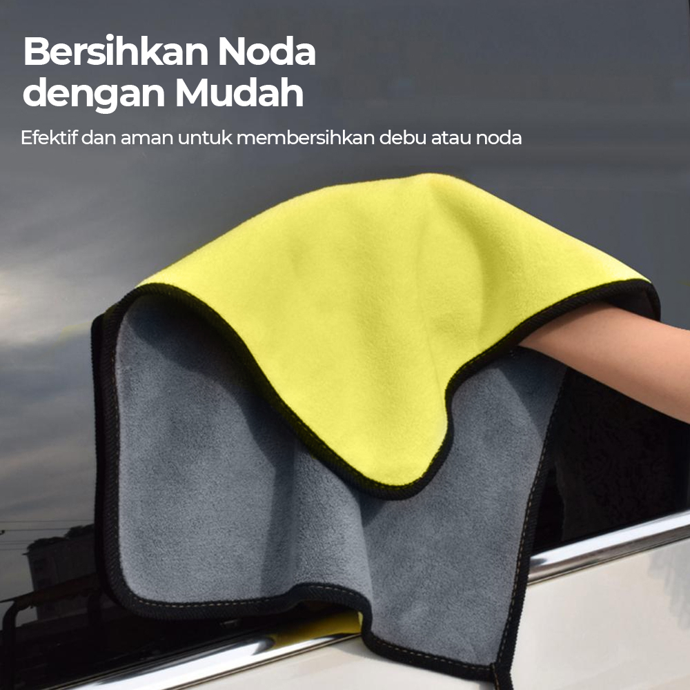 TEBAL HIGH QUALITY Kain Lap Mobil Motor Rumah Handuk Microfiber Towel Cloth 800 gsm 600gsm FR64 DH01 T224 GS43 - 611 GSM