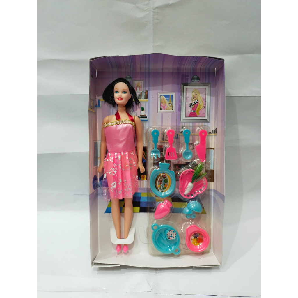 Mainan Anak Cewek Boneka Berbie Hello Beautiful Kitchen Berbiee 2010-B