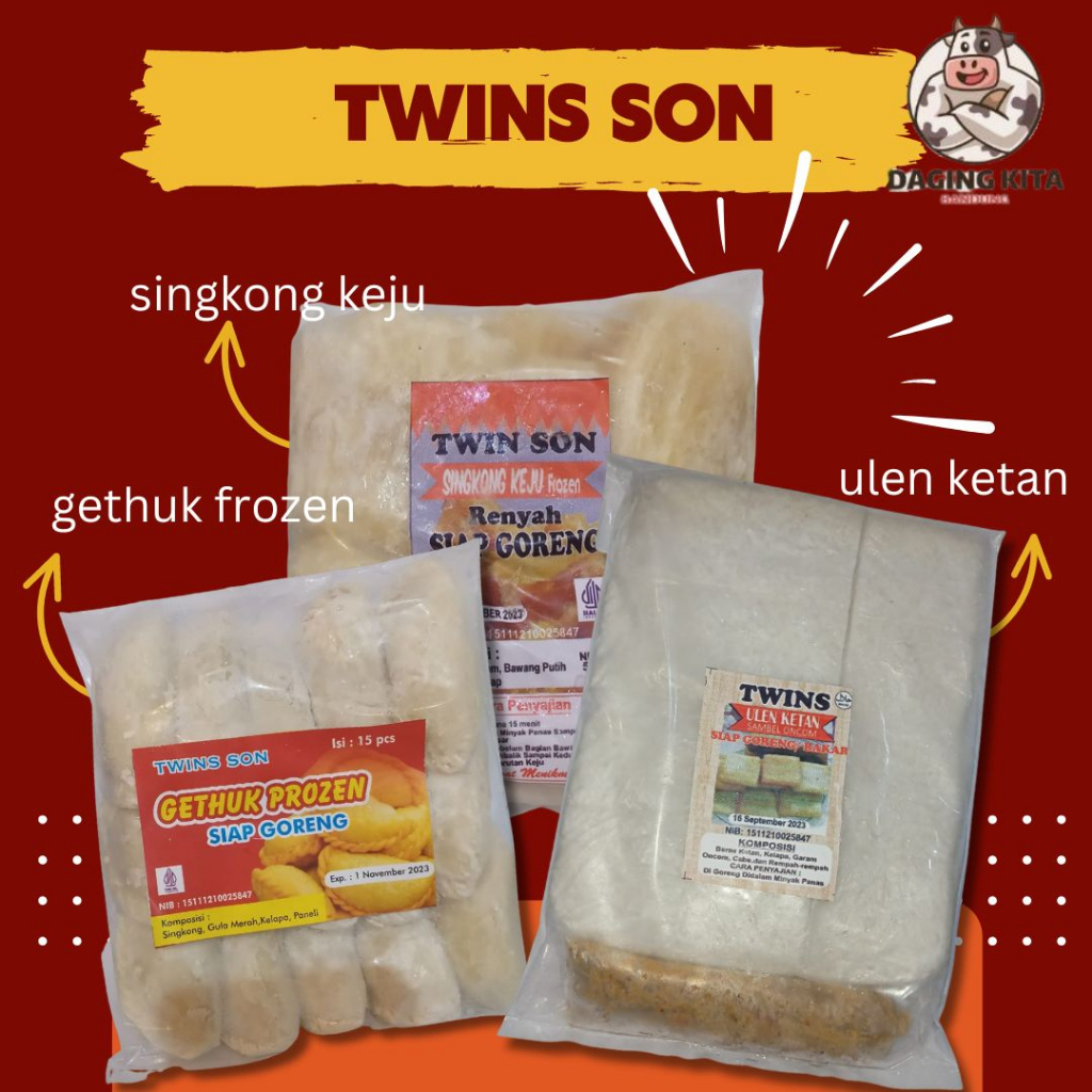 

TWINS SON SINGKONG KEJU/ULEN KETAN/GETHUK FROZEN