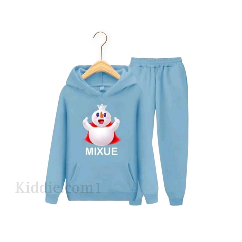 Setelan hoodie mixue anak perempuan