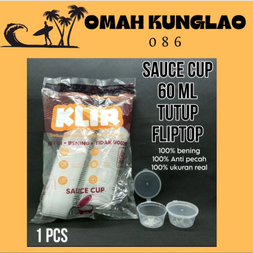 saus cup tempat saos sambal plastik thinwall 60ml